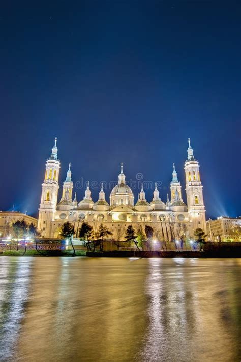Our Lady Of The Pillar Basilica At Zaragoza Spain Stock Image Image