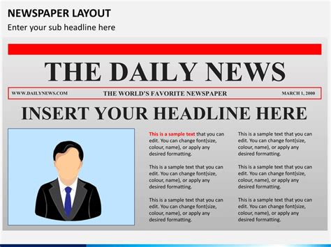 Newspaper Layout PowerPoint | SketchBubble