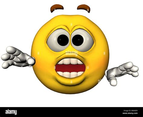 3d Illustration Of A Surprised Emoticon Stock Photo Alamy