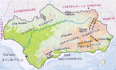 ¿aprendemos Junts El Relieve De La Comunidad AutÓnoma Andaluza