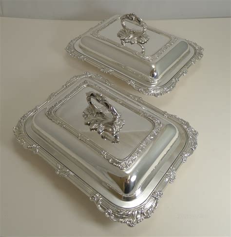 Antiques Atlas Pair Antique English Silver Plated Entree Dishes