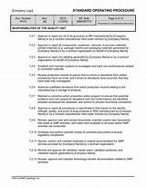 Pictures of Control Of Records Procedure Template