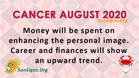 Cancer August 2020 Monthly Horoscope Predictions Sunsignsorg
