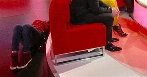 Bbc Breakfast Floor Manager Tries To Hide Behind Sofa On Live Tv But