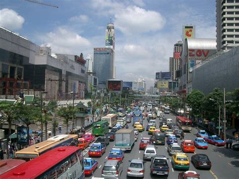 Bangkok Traffic 2 Central Bangkok View Of Traffic On Th Flickr