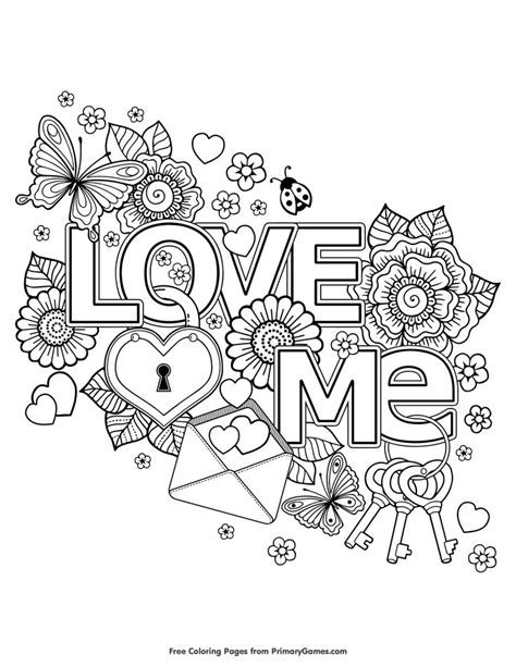 Love coloring page from st. 334 best COLORING BOOK : LOVE / HEARTS / VALENTINE'S DAY ...