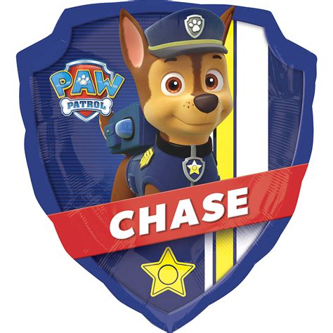 Party invitations, candy bar labels, cupcake wrappers and toppers, treat boxes, party hats, party cones, party napkin rings. PAW Patrol Balloon - Chase & Marshall 25in x 27in | Party City