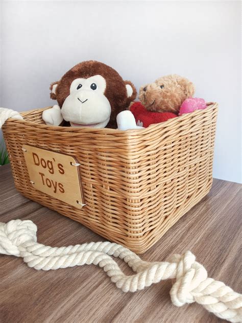 Storage Basket For Dog Toys Personalized Basket With Toys For Etsy Uk