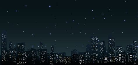 City Skyline Night Vector Art Icons And Graphics For Free Download