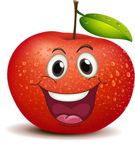 Best Red Apple Cartoon Illustrations Royalty Free Vector Graphics