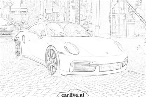 Gratis kleurplaat porsche 911 printen