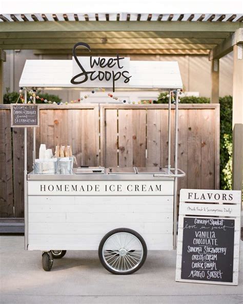Mouthwatering Ways To Serve Ice Cream At Your Wedding Ice Cream Cart Ice Cream Wedding