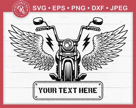 Motorcycle Monogram Svg Motorcycle Svg Motorcycle Wings Svg Etsy