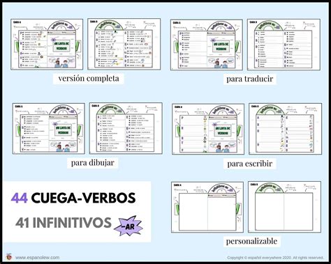 C Mo Ense Ar La Conjugaci N Ejercicios De Verbos Actividades De 11907