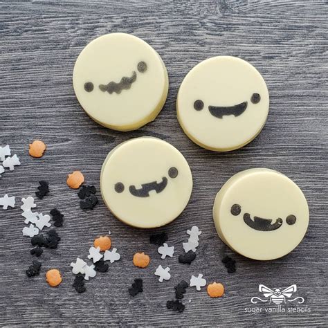 Cute Ghosts Cookie Stencil / Oreo Stencil / Macaron Stencil