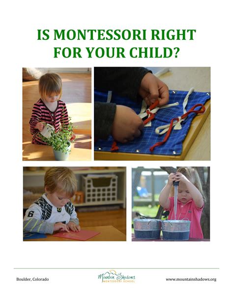 Iis Montessori Right For Your Child E Book 071516 By Mountain Shadows