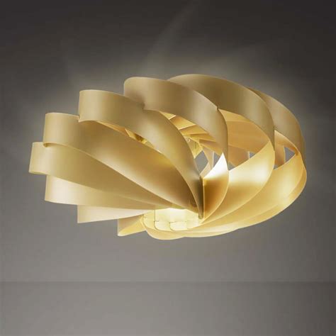 Plafoniera Moderna Linea Zero Flat P E Led Oro