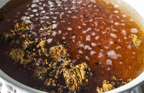 Put the ground chaga or chunks in the water. A Guide to Making Chaga Tea - La préparation du thé au ...