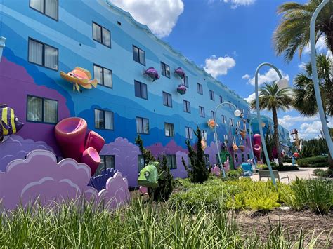 Repainting Continues On Finding Nemo Buildings At Disneys Art Of