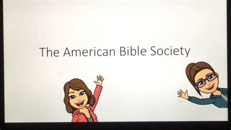 The American Bible Society Youtube