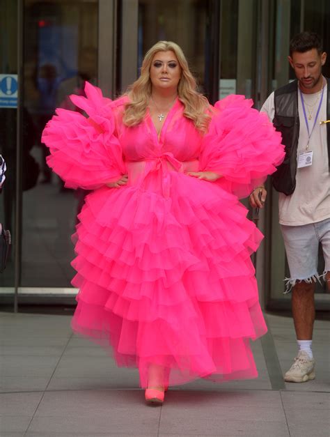 gemma collins turns heads in huge pink dress as she begins work at the bbc entertainment daily
