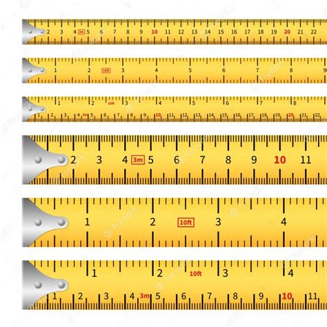 Premium Vector Measuring Tapes Measure Inches Tape