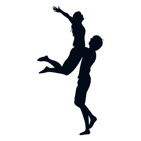 Man Lifting Woman Silhouette Ad Paid Affiliate Lifting Woman Silhouette Man