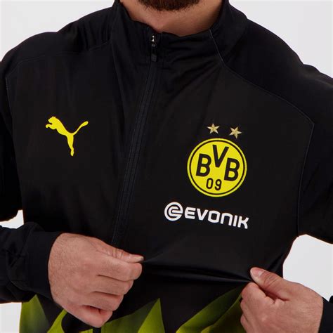 Puma Borussia Dortmund Stadium Black and Yellow Jacket ...