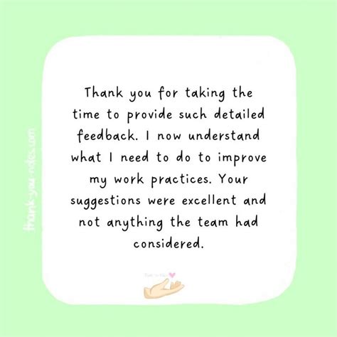 Great Thank You For Your Feedback