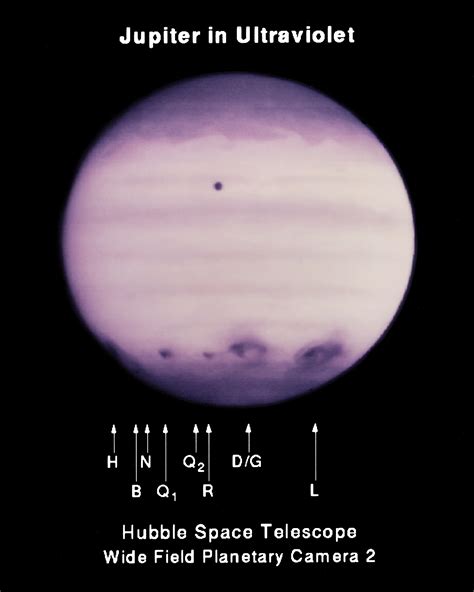 Hubble Ultraviolet Image Of Comet Pshoemaker Levy 9 Impacts On Jupiter