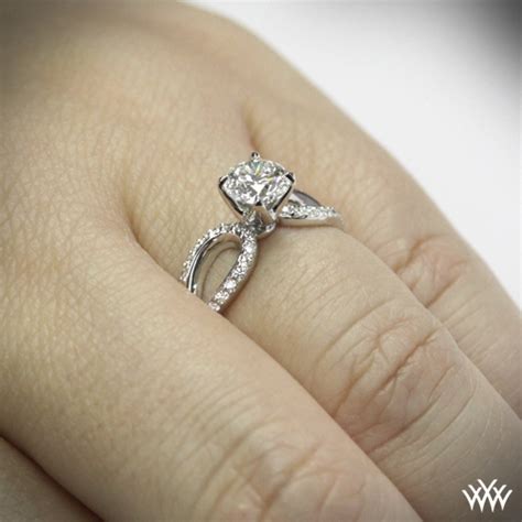 Infinity symbol wedding rings for women, in delicate curls and delicious swirls with diamonds, sapphires and colored golds or metals of your choice! Infinity Diamond Engagement Ring | 290