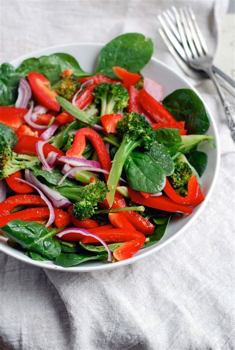 Spinach Salad With Broccoli And Red Peppers Weekend Links Brooklyn