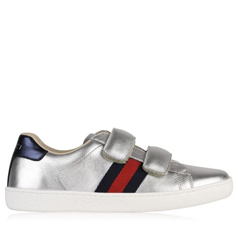 Gucci Junior Unisex New Ace Trainers Kids Low Trainers Flannels