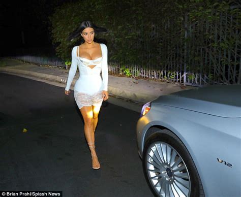 Kim Kardashian Struts Along The Sidewalk In Her Underwear Daily Mail