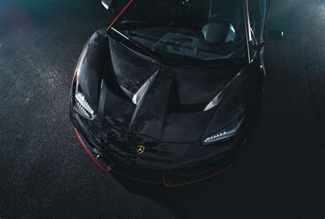 Lamborghini Centenario Coupe Front Black Carbon Hd Cars 4k Wallpapers