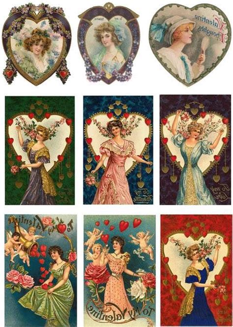 Hearts Victorian Valentines Vintage Valentines Valentines Diy Art