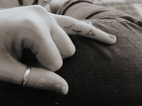 Finger Tattoo Black “imago Dei” Smalltattoos Tattoos