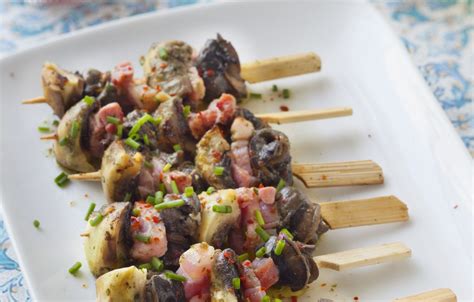 Escargots au lard grillés Recette de Escargots au lard grillés