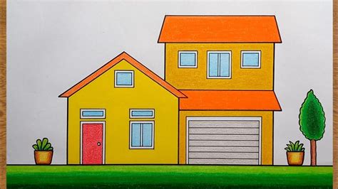 Cara Menggambar Rumah Yang Bagus Untuk Pemula How To Draw A House