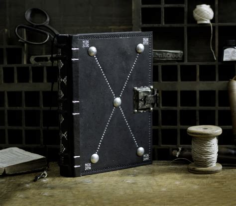 Journal With Lock And Key Black Leather The Magic Book Medieval Journey