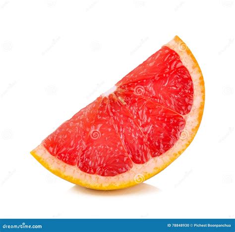 Grapefruit Slice Forming A Diagramm Top View On White Background