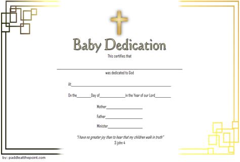 Free Baby Dedication Certificate Word Document 14 Ideas