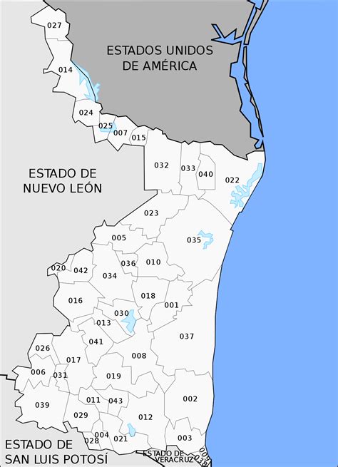 Map of san luis potosi. File:Municipios de Tamaulipas.svg - Wikimedia Commons