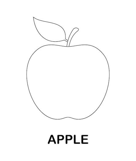 dibujo para colorear con apple para niños vector premium