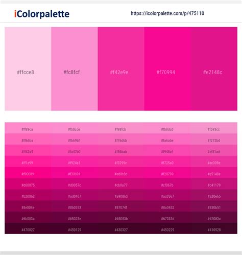 30 Pastel Pink Color Palette Curated Collection Of Color Palettes