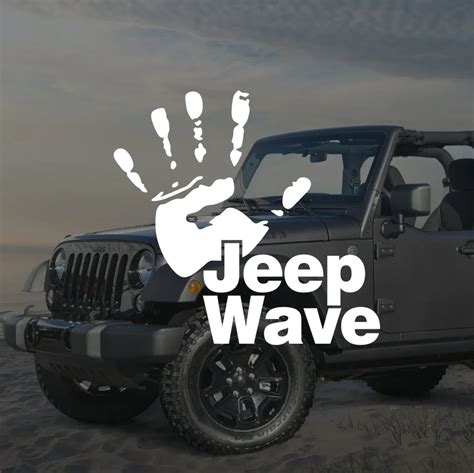 Funny Jeep Wave Hand Vinyl Decal Sticker Car Styling Jeep Talk Car