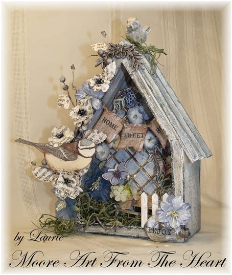 Moore Art From The Heart Prima Altered Metal Frame Birdhouse