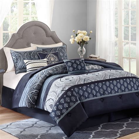 特別価格hiend Accents Lane 3 Piece Comforter Set With Pillow Shams Gray