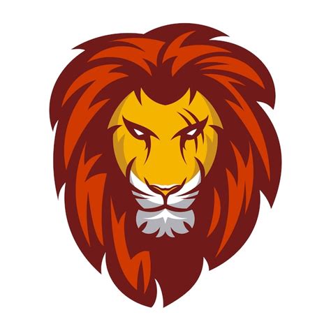 Logo De Tête De Lion Animal Mascotte Vector Illustration Vecteur Premium