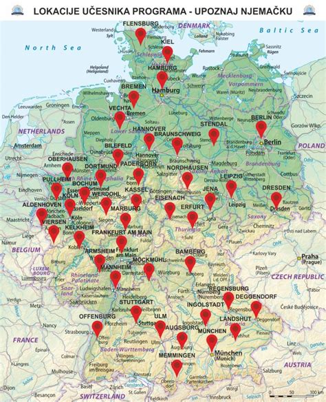 Nemacka Mapa Sa Gradovima Cycling Holidays In Rhineland Palatinate